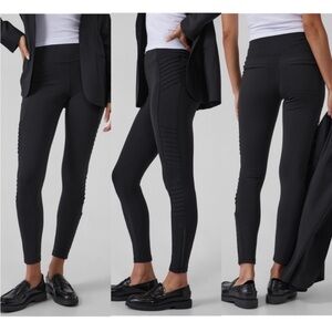 Athleta Delancey Black Moto Tight Leggings